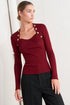 MODERN HERO BURGUNDY SWEATER KNIT TOP