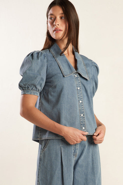 eternal-sunshine-chambray-denim-top Flying Tomato-Sophia's Style-8