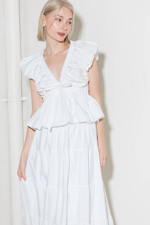 slow-down-in-white-woven-top Flying Tomato-Sophia's StyleTOPS-1