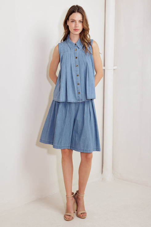 serenity-hill-chambray-top Flying Tomato-Sophia's Style-3