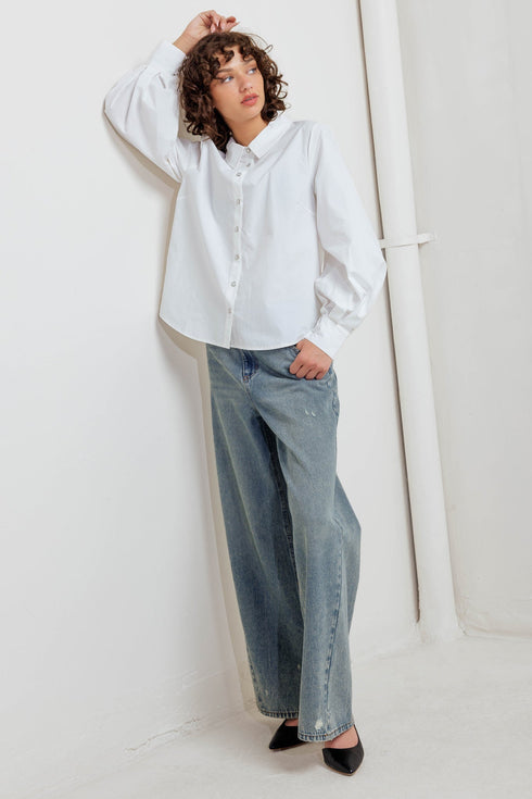 white-noise-solid-woven-top Flying Tomato-Sophia's Style-6