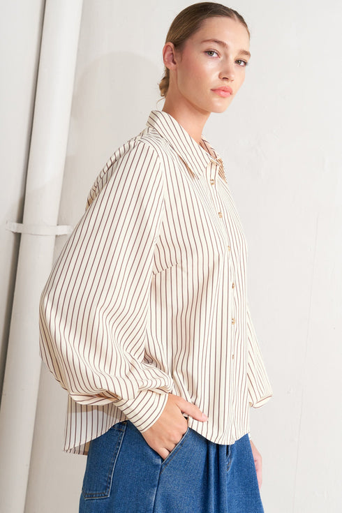 pinstripe-chic-woven-top Flying Tomato - Sophia's Style-3