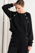 black-regiment-woven-top Flying Tomato - Sophia's StyleTOPS-1