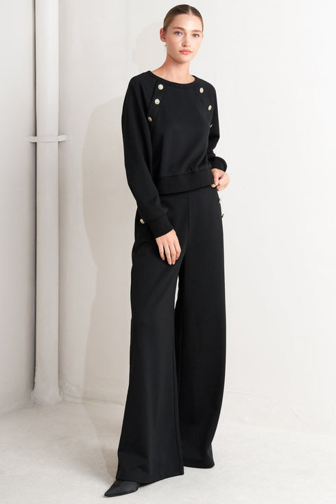 black-regiment-woven-top Flying Tomato - Sophia's Style-6