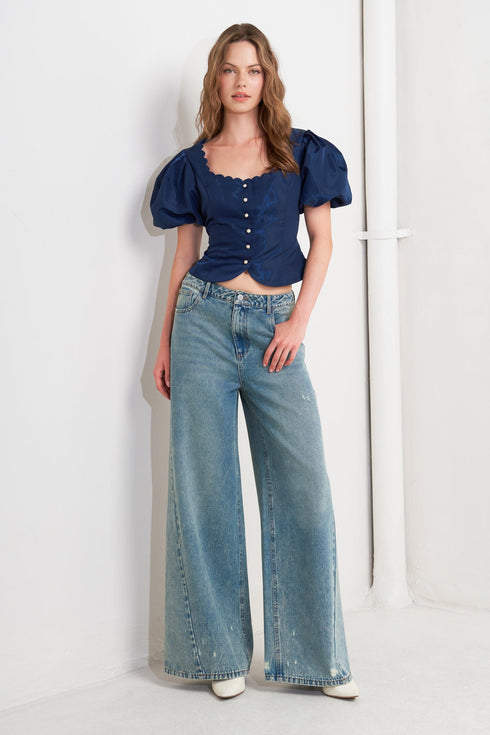 scallop-kiss-woven-top Flying Tomato-Sophia's Style-5