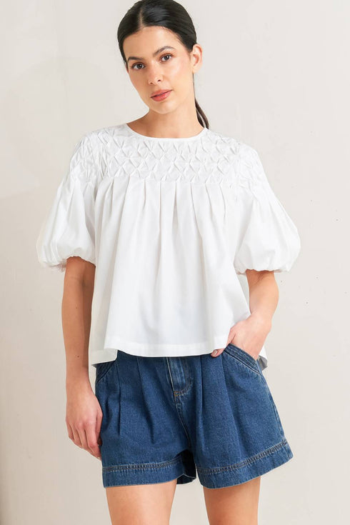 white-dream-puff-woven-top-Flying-Tomato-Sophia's Style-2