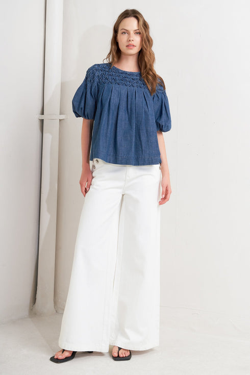 cottage-spell-chambray-top Sophia's Style-3