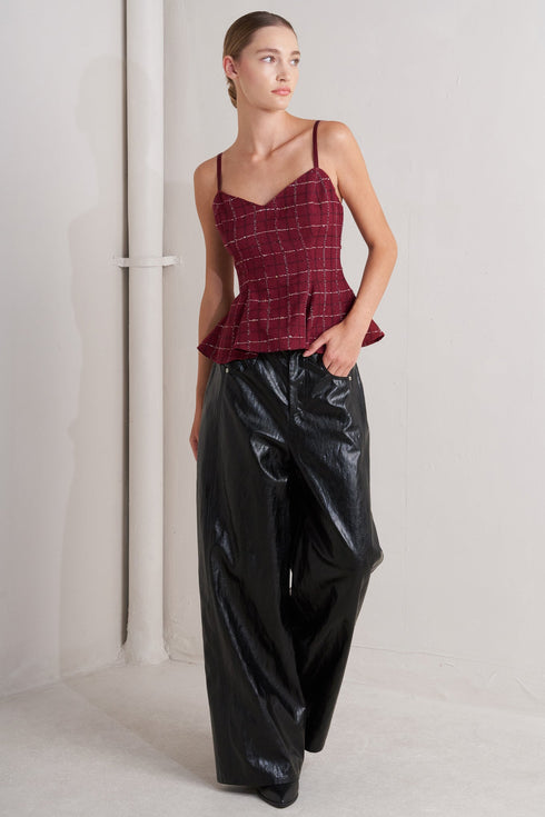 burnt-boulevard-tweed-cami-top Flying Tomato - Sophia's Style-3