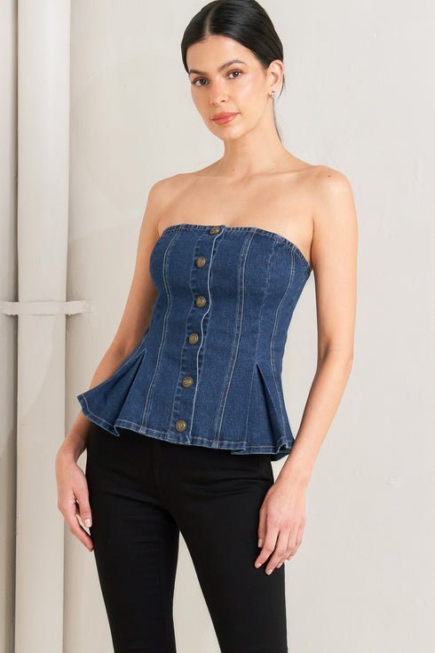 urban-fable-denim-top-Flying-Tomato-Sophia's Style-4
