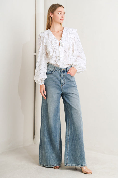 made-of-dreams-polka-dot-woven-top-flying-tomato-Sophia's Style-3