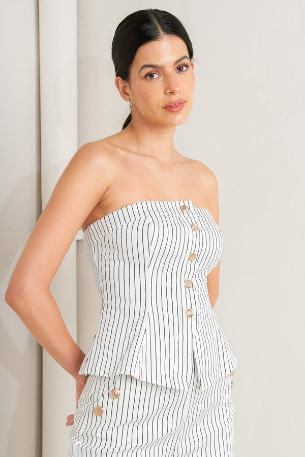 effortless-form-stripe-woven-twill-top-flying-tomato-Sophia's StyleTOPS-1