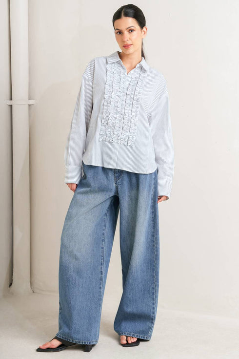 daylight-edge-woven-top-Flying-Tomato-Sophia's StyleTOPS-1