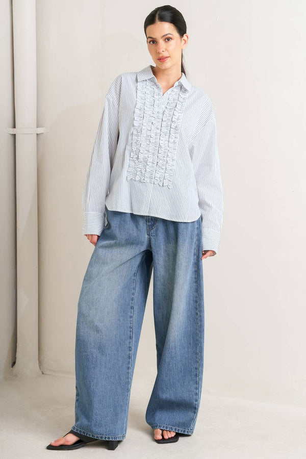 daylight-edge-woven-top-Flying-Tomato-Sophia's StyleTOPS-1