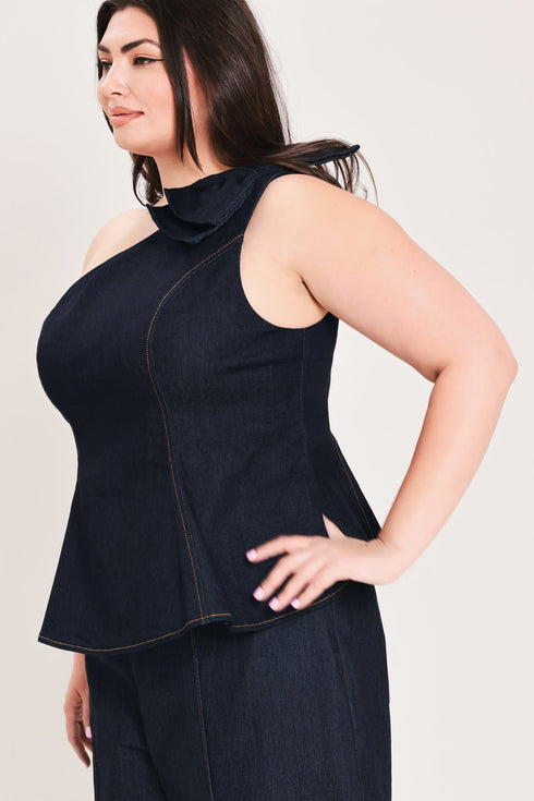 indigo-bow-one-shoulder-denim-top-flying-tomato-sophias-style-11