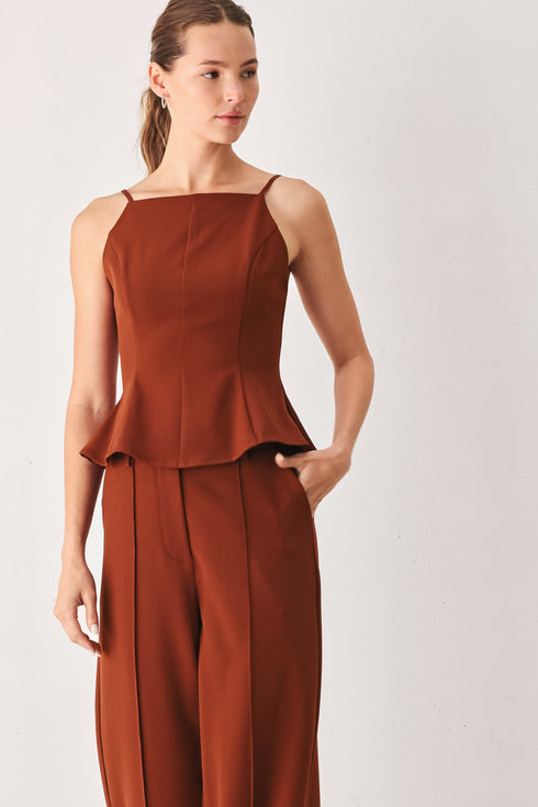 autumn-rust-flowy-woven-top-sophias-styleTOPS-1
