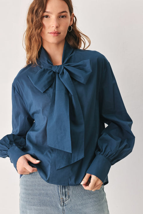 ocean-ink-pussy-bow-woven-top-sophias-styleTOPS-1