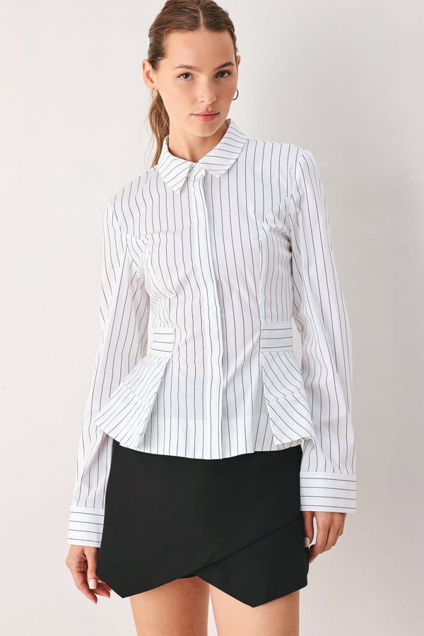 modernist-pinstripe-flared-waist-woven-top-sophias-styleTOPS-1