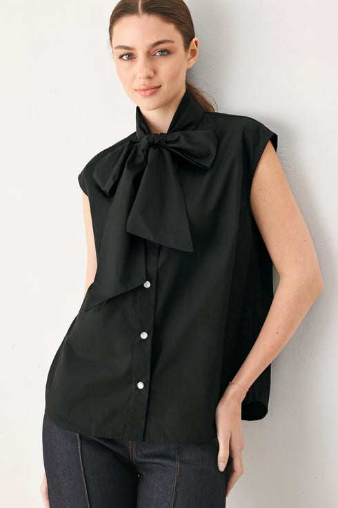 modern-statement-bow-woven-top-sophias-styleTOPS-1