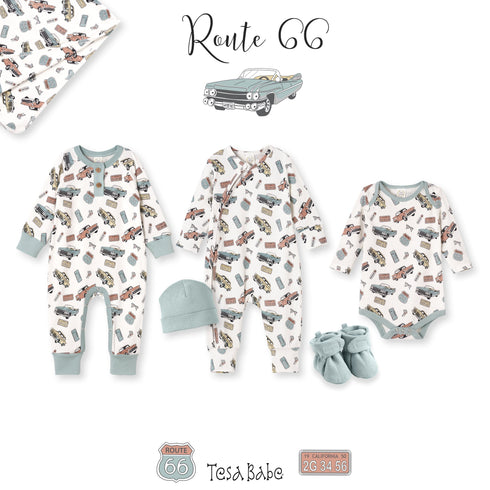 route-66-baby-boy-bamboo-vintage-cars-stroller-blanket Sophia's Style-3