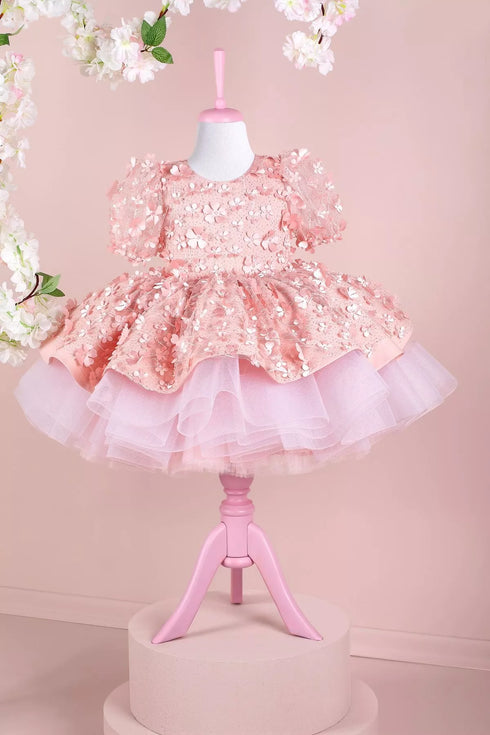 fiona-pink-party-dress-layered-tha-dressing - Sophia's Style -3