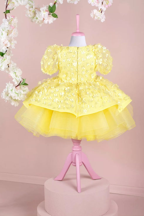 fiona-yellow-party-dress-layered-tha-dressing - Sophia's Style -3