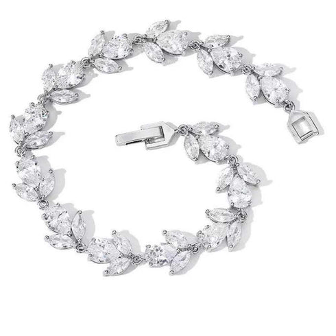 flower-blossom-cubic-zirconia-tennis-bracelets-with-marquise-and-oval-cut-aaa-cubic-zirconia-Sophia's Style-2