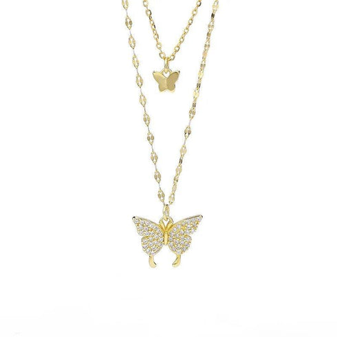 fluttering-elegance-butterfly-two-layer-necklace-Sophia's Style-5