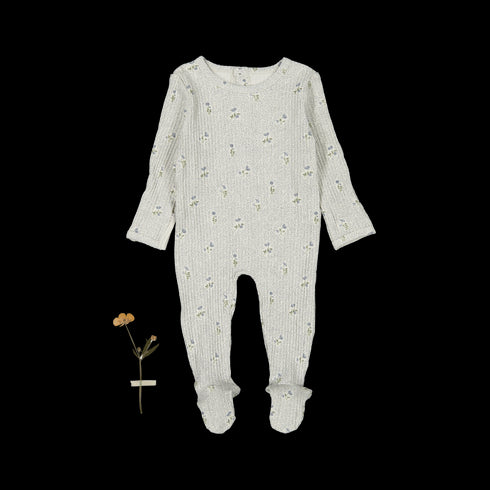 the-printed-romper-dahlia-blue Lovely Littles - Sophia's StyleBack Snap Romper-1