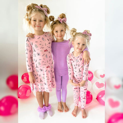 lavender-bamboo-kids-pajamas-bellabu-bear - Sophia's Style -6