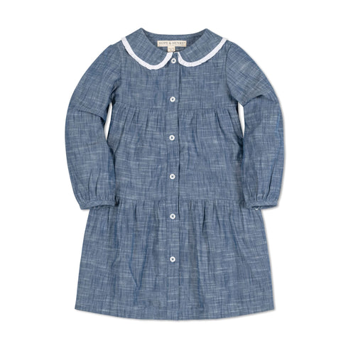 button-front-organic-chambray-dress Hope & Henry - Sophia's StyleDresses-1