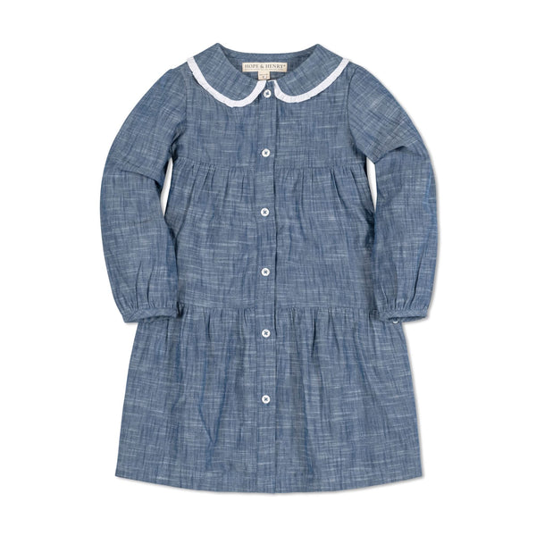 button-front-organic-chambray-dress Hope & Henry - Sophia's StyleDresses-1