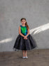 Girls A-Line Sequin Top Bow Waist V Back Tulle Flower Girl Dress 2-16
