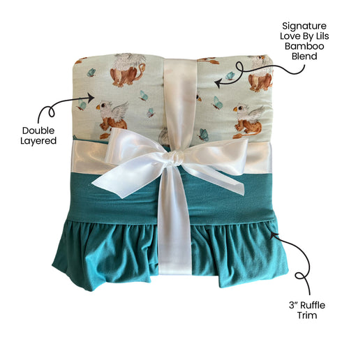 griffin-butterflies-bamboo-ruffle-toddler-blanket- at Sophia's Style-2