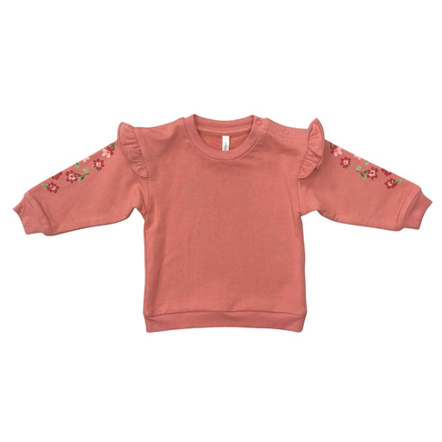 girls-ruffle-sweatshirt-in-holly-dust-floral-baby-sprouts-sophias-styleSoft Knit Baby Set-1