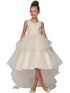 Girls Lace Applique Sequin Tulle Junior Bridesmaid Dress 2-12 - SophiasStyle.com