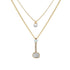 layered-necklace-with-druzy-stone-and-cubic-zirconia-pendant-Sophia's StyleNecklaces-1