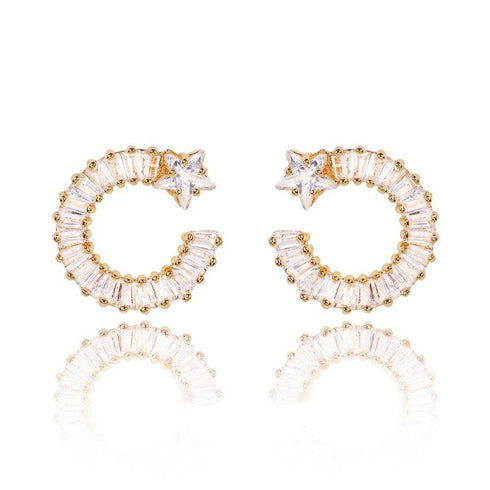 shooting-star-earrings-with-white-diamond-cubic-zirconia-Sophia's StyleEarrings-1