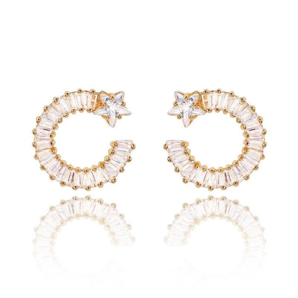 shooting-star-earrings-with-white-diamond-cubic-zirconia-Sophia's StyleEarrings-1