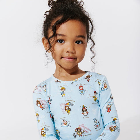 goodnight-world-bamboo-kids-pajamas- - Sophia's Style -8