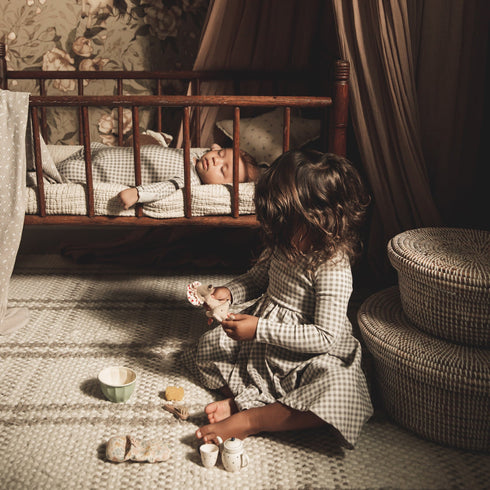 the-printed-long-sleeve-dress-taupe-gingham Lovely Littles - Sophia's Style-2