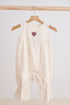 White hand embroidery floral lace jumpsuit