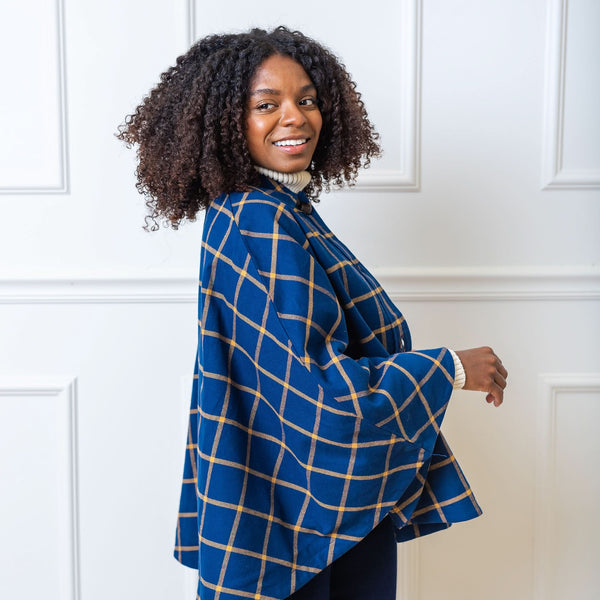 woven-cape-with-button-front Sophia's StyleOuterwear-1