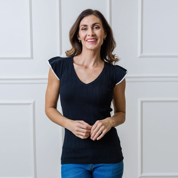 flutter-sleeve-sweater-top Sophia's StyleSweaters-1