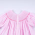 Pink christmas tree hand smocked ruffle pants set