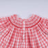 Red christmas santa claus hand smocked plaid bloomer set