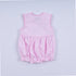 Pink princess hand smocked plaid bubble