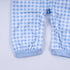 Blue gingerbread hand smocked gingham romper