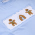 Blue gingerbread hand smocked gingham pants set