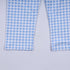 Blue gingerbread hand smocked gingham pants set