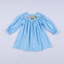 Blue nativity hand smocked dress